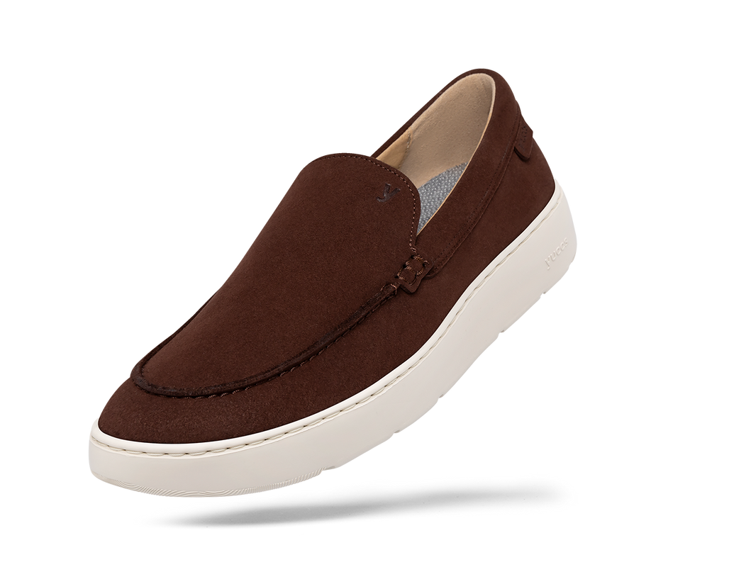 Mocasines GIOSEPPO Vernonia Para Hombre - Beige, Lona Lavada, Suela EVA, Estilo Wallabee Cómodo Y Ligero